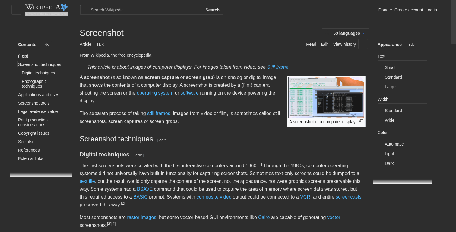 Dark mode rendering